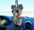 Cute Bear Crochet Handmade, Rearview Mirror Charm, Car Decor Aesthetic Pendant Car Interior Ornament for Gifts....