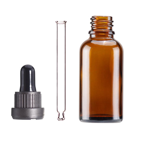 YIZHAO Amber Glass Dropper Bottle 1oz, Tincture Bottles with Glass Dropper, for Essential Oils, Aromatherapy, Cosmetic, Laboratory, Pharmacy, Liqu...