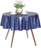 JYFLZQ Navy Blue Sequin Tablecloth - 50" Small Round Sparkly Glitter Metallic Table Cloths Table Cover Overly for Graduation, Retirement, Birthday...