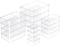 16pcs Small Plastic Organizer Storage Boxes 4 Sizes Rectangle Clear Plastic Organizer Storage Box Mini Mini Empty Containers with Lids for Beads, ...