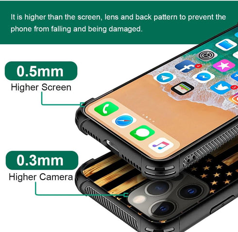 TnXee Case Compatible with iPhone 11 Pro Max Case, Wood Grain American Flag Bald Eagle case for iPhone 11 Pro Max Cases for Man Women Gifts, Patte...