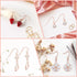 Rose Gold 925 Sterling Silver Earring Hooks Hypoallergenic 100Pcs Ear Wires Fish Hooks for Jewelry Making Supplies Findings with 100Pcs Clear Rubb...