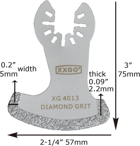 4 Pcs Diamond Oscillating Multi Tool Blades for Removing Grit Grout XG4202S...