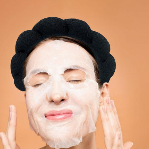 Spa Headband for Women, Sponge Headband for Washing Face, Makeup Headband, Skincare Headbands for Makeup Removal, Shower, Hair Accessories(Pink,Bl...