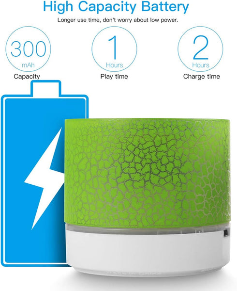 AICase Portable Wireless Mini Bluetooth Speaker, Super Bass Stereo Rechargeable Speaker with LED Lights......