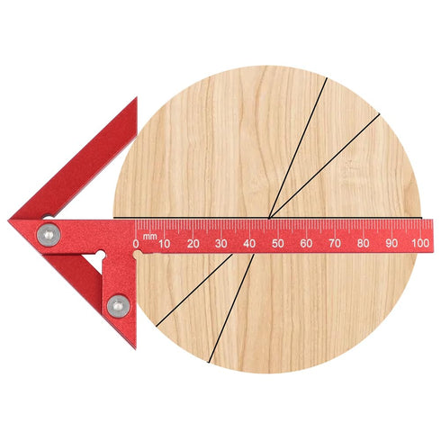 Aluminum Alloy Center Positioning Ruler, 45/90 Degree Positioning Ruler, Right Angle Positioning, Centerline Positioning, Multi-Function Arrow Rul...