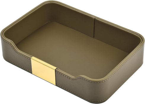 Leather Jewelry Tray Desktop Storage,Luxury Perfume Tray Nightstand Organizer Entryway Decorative Tray,for Jewelry Watch Cosmetics Keys Phone Wall...