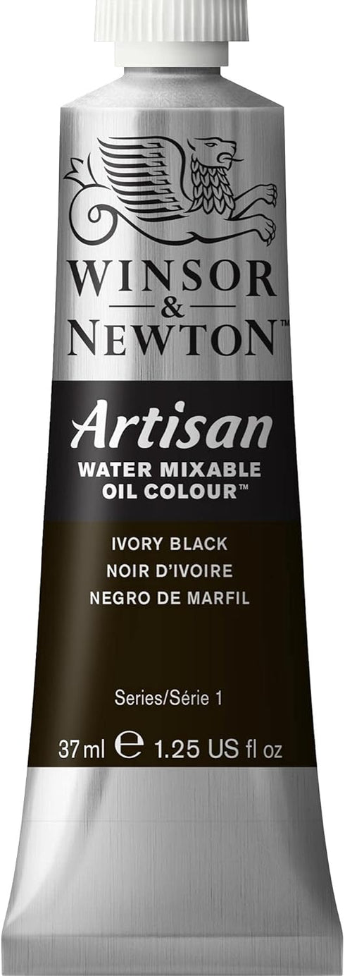 Winsor & Newton Artisan Water Mixable Oil Colour, 1.25-oz (37ml), Ivory Black...