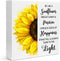 Creoate Sunflower Desk Decor, Inspirational Wood Block Sign Desk Decorations for Home Girls Room Dorm Office Desk Shelf Table Decor - Be Like a Su...