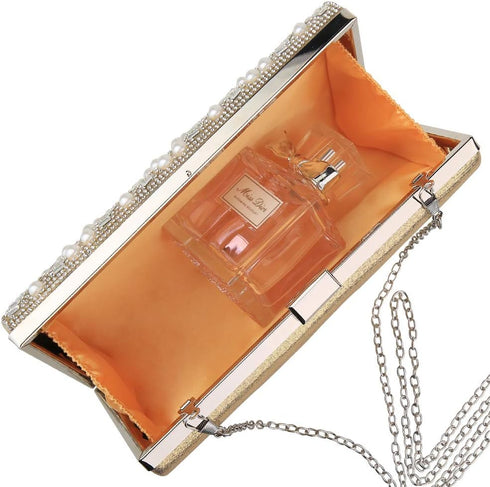 Fashion Party Evening Handbags Pearl Clutch Purses For Women & Girls...