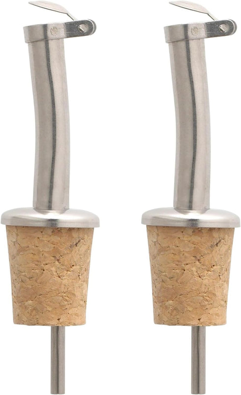 Fantes Bottle Stopper Pourers, 18/8 Stainless Steel, Set of 2, The Italian Market Original since 1906...