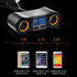Dual USB Quick Charge QC3.0 Car Charger Adapter 2-Socket Cigarette Lighter Adapter with LED Voltmeter Suitable for Mobile Phones, car DVR, Navigat...