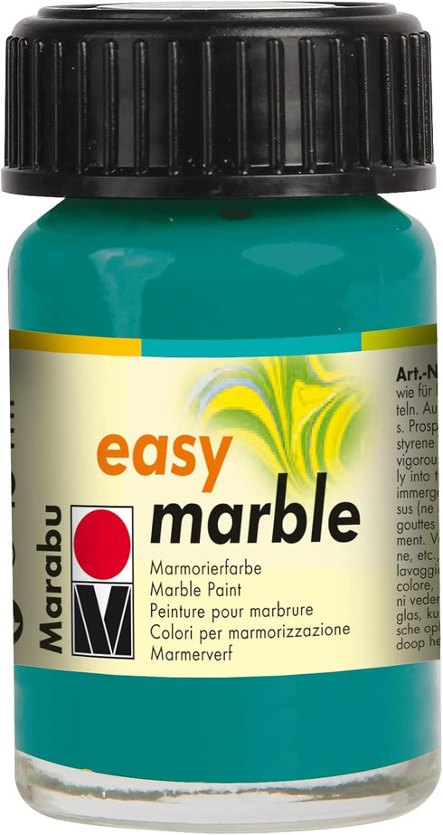 Marabu Easy Marble, 15ml bottle, Color 098 Turquoise (13059039098)...