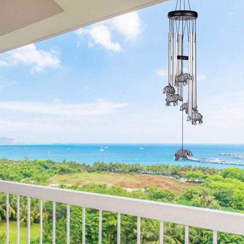 Outdoor Elephant Wind Chimes Indoor Decor - Pure Hand-Made Mobile Romantic Windcatcher 28" Elephant Wind Chime for Home, Xmas, Gift for Mom, Balco...