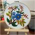 Egoshop 3 Flower Craft Kits with Pattern, Knitting, 3 Bamboo Embroidery Hoops, Crochet, Sewing, Stamped Cross Stitch, Quilting Kits for Beginners ...
