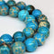 4/6/8/10mm Blue Imperial Jasper Gemstone Loose Beads Round Beads 15.5" Per Strand...
