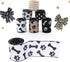 3 Rolls 1.5'' and 2.5'' Doggy Paw Print & Dog Ribbon(30 Yards), Lover Wired Edge Linen Ribbon,Stripes , Polka Dots Ribbons for Floral Arrangements...