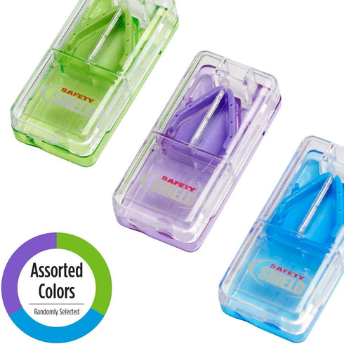 EZY DOSE Ezy Dose Pill Cutter with Safety Shield ?Safely Cut Pills and Vitamins ?Pill Splitter , Colors may vary...