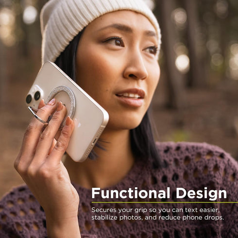 PureGear Magnetic Phone Grip, Magnetic Phone Ring Stand, Magnetic Phone Ring Holder for MagSafe iPhone 14, 14 Plus, 14 Pro Max, 13, 13 Pro, 13 Min...