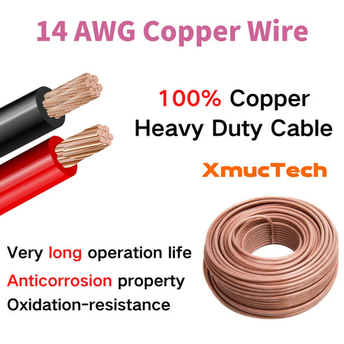 14AWG 1 Feet 2 PCS SAE Connector Quick Disconnect Plug Extension Cable, SAE Extension Cable for Automotive, RV, Motorcycle Cars Tractor, Solar Pan...