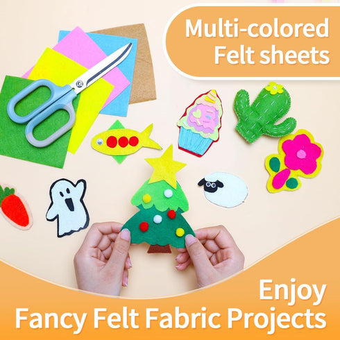 108pcs Felt Sheets, 4"x4", 36 colors, Felt Fabric Sheets, Nonwoven Felt for DIY and Sewing Projects, Square Felt....