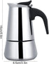 Stainless Steel Coffee Maker, Moka Pot Espresso Coffee Maker Stovetop Espresso Maker Portable Electric Heating Espresso Coffee Maker for Home Offi...