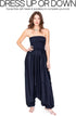 likemary Harem Jumpsuits for Women – Flowy 2-in-1 Romper Converts into Balloon Pants with Pockets in Silk Look Fabric...