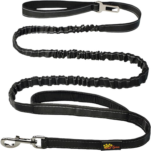 Heavy Duty Bungee Dog Leash 6 ft - 7.5 ft for Large and Medium Dogs | No Pull, Reflective, Tactical Dog Leash | Soft Neoprene Padded Double Handle...