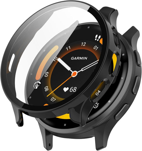Compatible for Garmin Venu 3S Case, Lamshaw Hard PC Case with Screen Protector Compatible for Venu 3S 41mm / Venu 3 45mm Smartwatch (Venu 3 45mm, ...