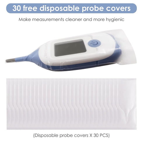 Digital Rectal Thermometer for baby, Infant Thermometer, with 30 Probe Covers, Quick Read, Large Clear Display...