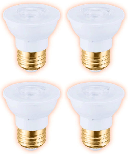 GoodBulb PAR16 LED Light Bulb, 7-Watt (50W Equivalent) Dimmable, Short Neck Flood Light, 5000K Daylight White, 450-Lumens, E26 Base (Pack of 4)...