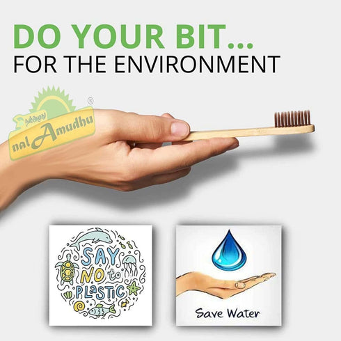 Bamboo Toothbrush with Charcoal Activated Soft Bristles - Gentle on Teeth, Light Weight, Eco friendly,Vegan, Natural & Zerowaste-Dental & Oral Car...