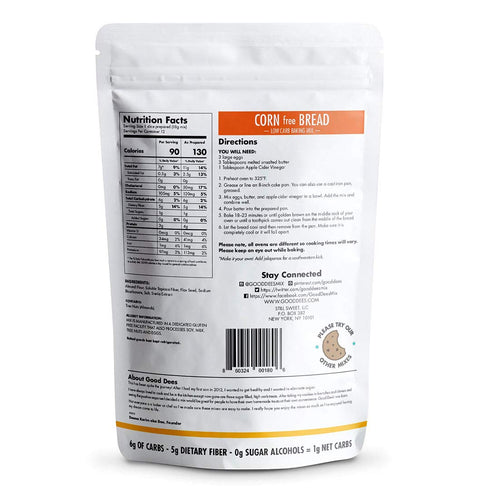 Good Dee’s Corn Bread Baking Mix - Grain Free, Sugar Free, Gluten Free, Wheat Free, and Low Carb,7.5 Oz...