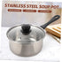 1 Set Stainless Steel Pot Saucepan Soup Pot Cooking Pan Deep Skillet Nonstick with Lid Stainless Steel Stock Pot Milk Stockpot Small Pot Sauce Pan...