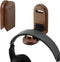 Wood Headphone Stand Wall Mount Holder, Sticky Headset Hook, Under Desk Headphone Hanger,Foldable Desk Headphone Hanger Earphone Clamp for Audio,S...