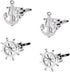 Cufflinks for Men Ship Wheel and Nautical Anchor Stainless Steel Shirt Accessories Unique Wedding Business Cuff Links for Mens Jewelry with Gift B...