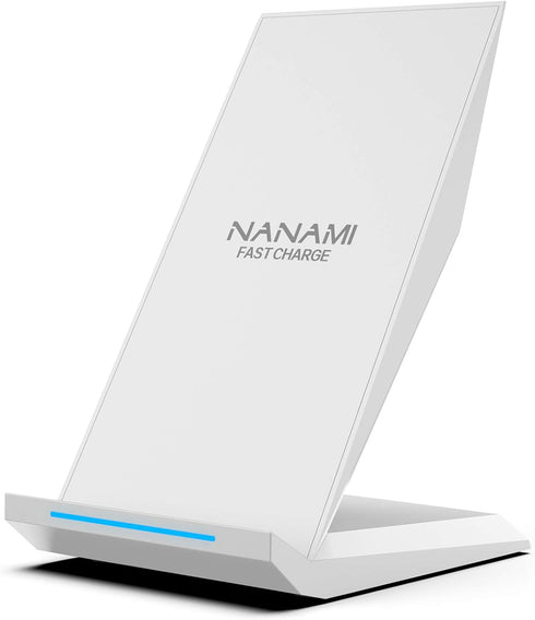 NANAMI Fast Wireless Charger - Qi Certified Charging Stand 7.5W Compatible iPhone 15/14/13/12/SE 2020/11/XS Max,10W for Samsung Galaxy S24/S23/S22...