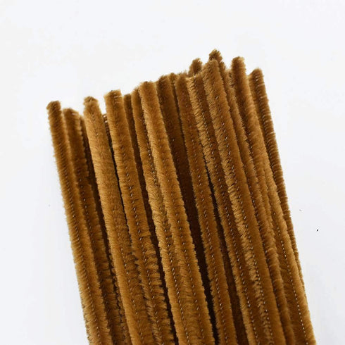 Leline's Pipe Cleaners, 50 Pieces Chenille Stem for Crafts, Brown...