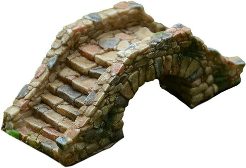 Garden Decoration Resin Craft Mini Bridge Outdoors Artificial Bridge Set Arch Plank Bridge Rockery Bonsai House Garden Decor Fish Tank Ornament Mi...