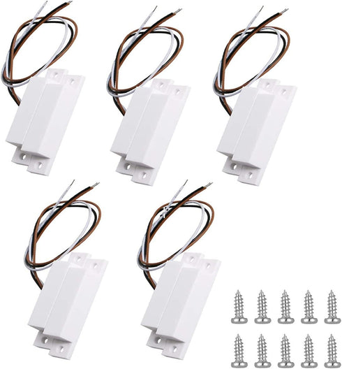 Magnetic Reed Switch MC-32 NC/NO Surface Mount Wired Door Window Alarm, Magneti Door Switch, Contact Sensor, for Home Security and Burglar Alarm S...