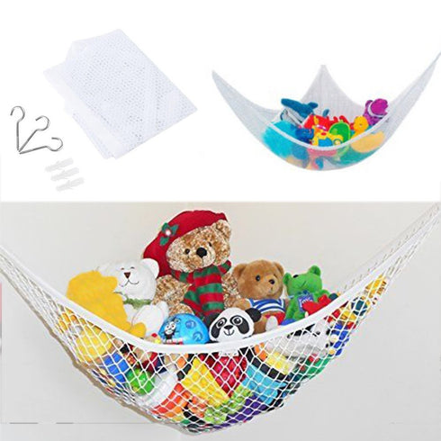 Toy Hammock, Storage Hammock Toy Organizer,Ultralight Large Storage Net for Teddy Bears, Balls, Toys, Linen Storage and Gear (1.4*1*1M)...
