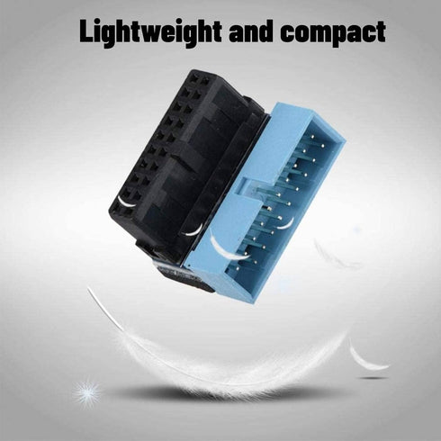 5PCS USB 3.0 19-Pin Motherboard Connector Internal Header, Male to Female Extension Adapter Down Angled 90 Degree for Motherboard Mainboard, Multi...