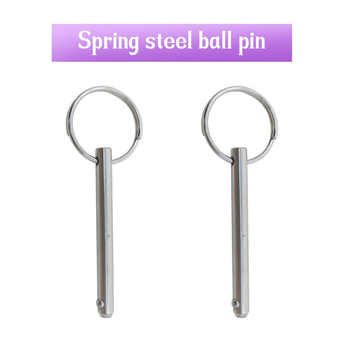 YXQ 2 Pcs Quick Release Pin, Diameter 1/4"(6.3mm), Overall Length 2.56"(65mm), Usable Length 2"(51mm), Full 316 Stainless Steel, Bimini Tops for B...