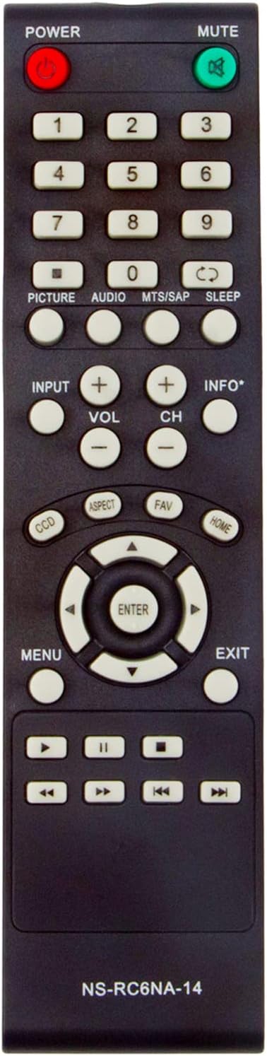 NS-RC6NA-14 NSRC6NA14 Replacement Remote Control Compatible with Insignia LED TV NS-32D20SNA14 NS-24E40SNA14 NS32D20SNA14 NS24E40SNA14 24 32 inch ...