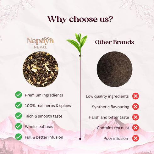 Organic Nepali Spiced Black Tea 30 Count (Pack of 2), Whole Loose Leaf Pyramid Tea Bags from the Himalayas, Biodegradable Tea Bags 100% Pure Blend...