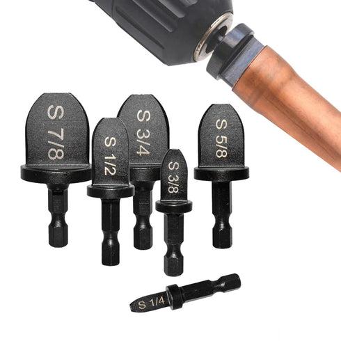 6PCS HVAC Swaging Tool, HVAC Repairing Set Air Conditioner Copper Tube Expander Drill Bit Soft Copper tubing Tool bit with 1/4''? 3/8''?1/2''? 5/8...