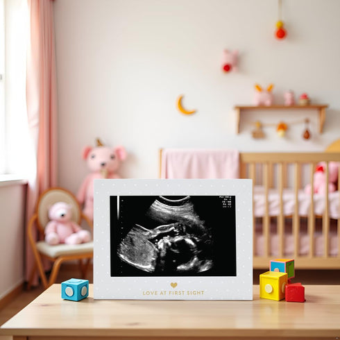 Little Blossoms Pearhead Love At First Sight Sonogram Picture Frame, Ultraound Pregnancy Keepsake, Gender-Neutral Nursery Décor For Baby Girl or B...