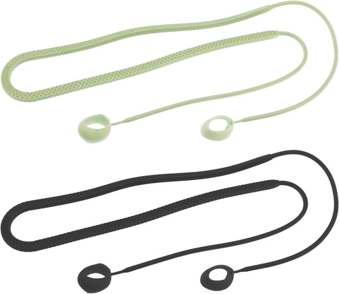 2PCS Silicone Anti-Loss Straps Compatible with Samsung Galaxy Buds 2 Bluetooth Earphone Soft Neck Rope Cord Sport Lanyard 40cm Length (Black & Gre...