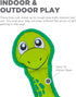 Outward Hound Fire Biterz Turtle Plush Firehose Material Interactive Dog Toy, Medium...