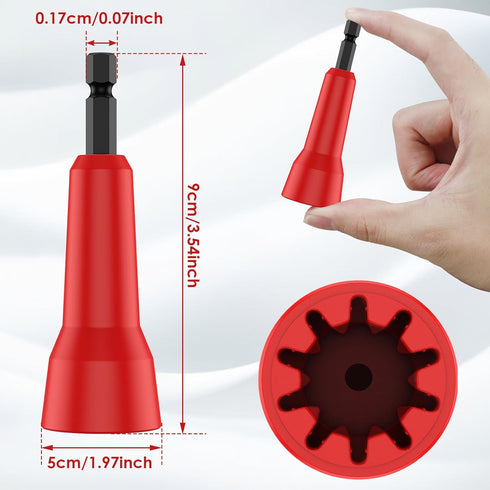 2Pcs Wire Nut Twister, Wire Twister Tool with 1/4inch Chuck, Wire Nut Driver Multifunctional Wire Twister Spinner Connector Socket Electrician Too...